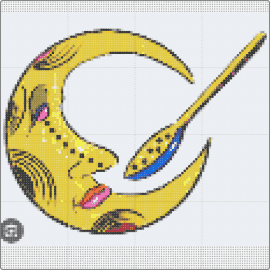 Mitm2 - man in the moon,crescent,spoon,yellow