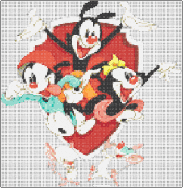 Anamaniacs - animaniacs,pinky and the brain,characters,warner bros,cartoon,tv show,classic,nostalgia,red,white