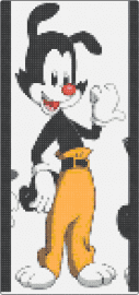 Yakko - yakko,animaniacs,character,warner bros,cartoon,tv show,nostalgia,orange,black,white