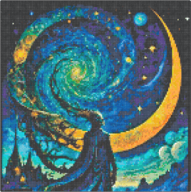 Ow2 - fantasy,celestial,moon,art,panel,teal,blue,yellow