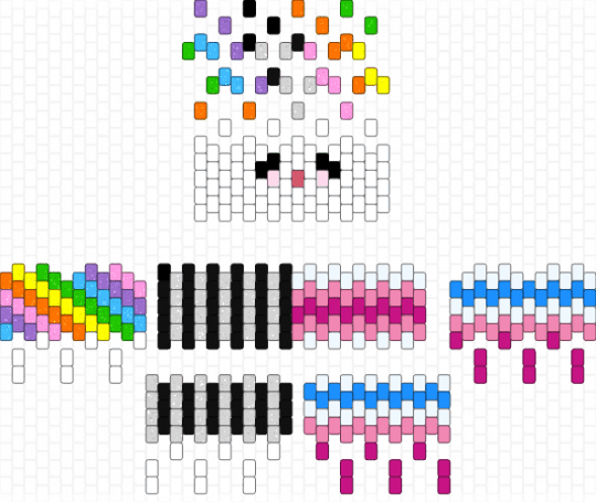 Femboy clown - white,pink,light blue