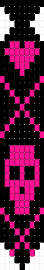 kandi tie - black,pink