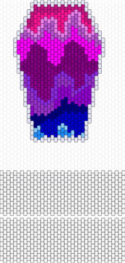 bisexual peyote coffin bag - white,purple,pink