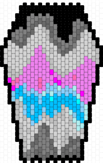 demiboy and demigirl dripping coffin bag! - gray,pink,light blue