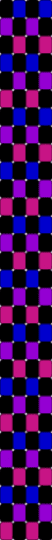 Bisexual checkered ladder cuff - pink,purple