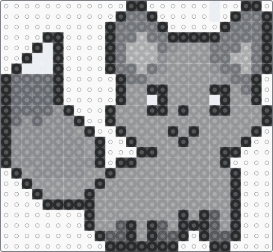 little white fox - gray