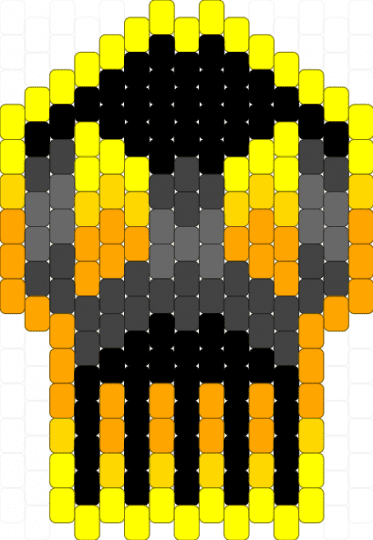 Big murder drones skull tapestry - yellow,orange,murder drones,md,murder,drones,glitch,indie show,skull,emo