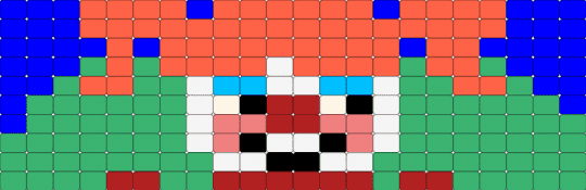 Circus, baby (kind of messed up) - green, red