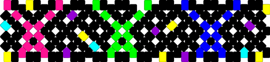 Scene cuff (ngl it kind of looks like someone was abstracted) - black, green, pink, purple