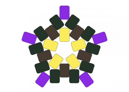 Pumpkin rabbit Star - brown, purple, yellow