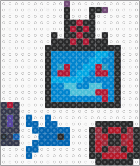 Silly little vox charm WITH FRIENDS! - blue,red