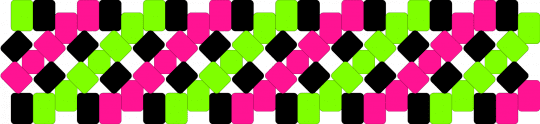 Swirly green & pink X base - pink,green