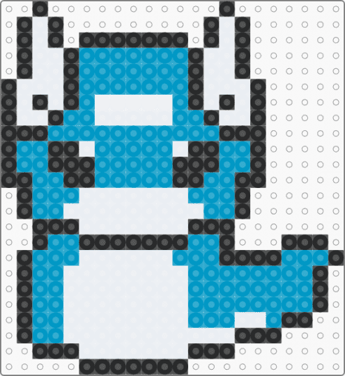 Dratini sprite - white,light blue,pokemon,game