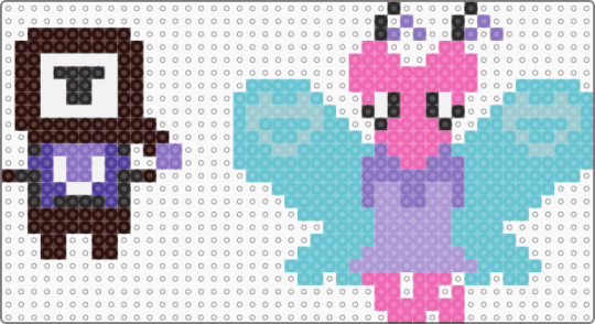 Rodger and Flutter little charms/ chibi's (READ DESC) - pink,light blue,dandys world,rodger,flutter