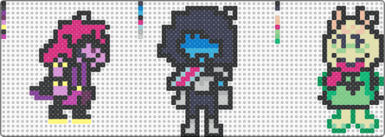 Deltarune charms||| Fun gang! - black, deltarune, fungang, pink, purple, yellow