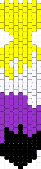 Dripping nonbinary tie - yellow,purple,nonbinary,tie