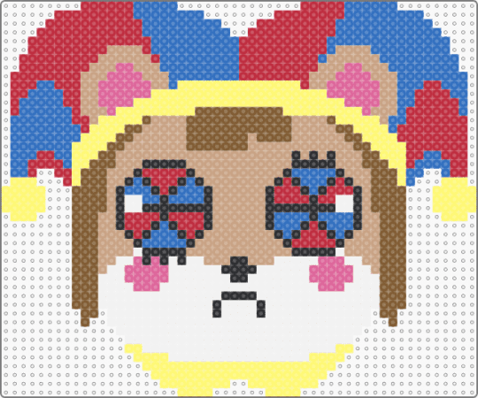 Hamster Pomni - The Amazing Digital Circus - yellow,blue,red,beige,tadc,digital circus,the amazing digital circus