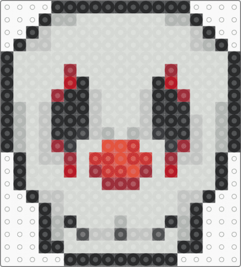 CLOWN SKULL :) - white,beige,red,clown,jester,skull,skeleton,emo,goth