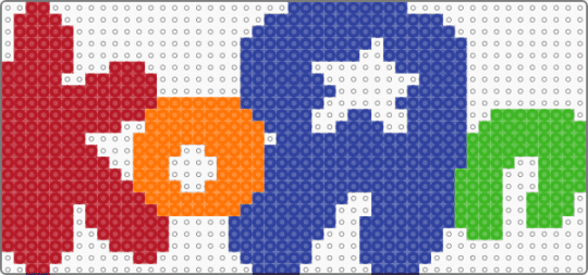 Korn logo (but toys r us style) - red,purple,korn,metal,toys r us,colorful,perler,band,korn band,jonathan davis