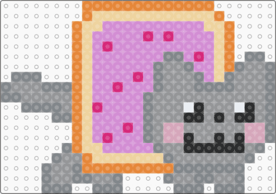 Nyan cat(Normal version) - gray,pink