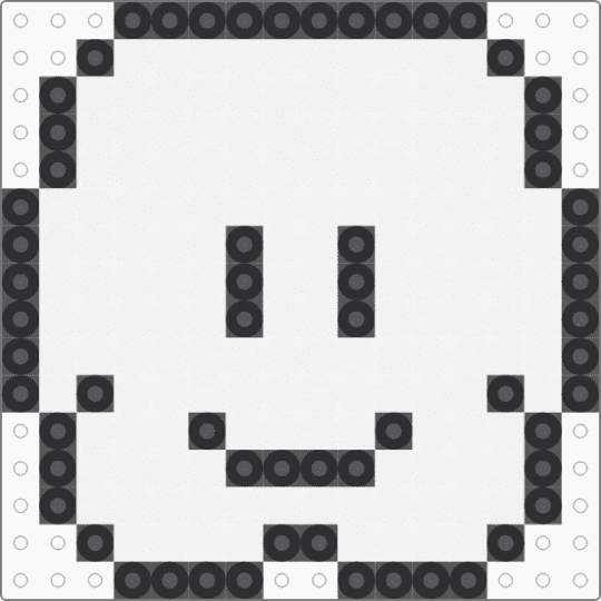 Perler: Super Mario Bros. 3 - Cloudy Block (Page 2) - black,white