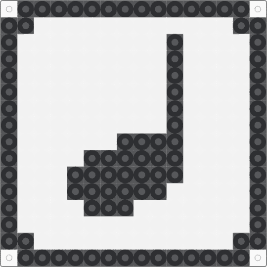 Perler: Super Mario Bros. 3 - Note Block (Page 5) - black,white,mario3