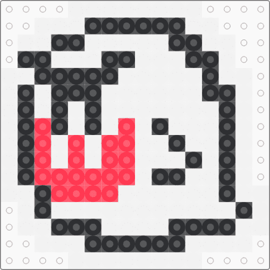Perler: Super Mario Bros. 3 - Boo Ghost (Page 4) - white,mario3