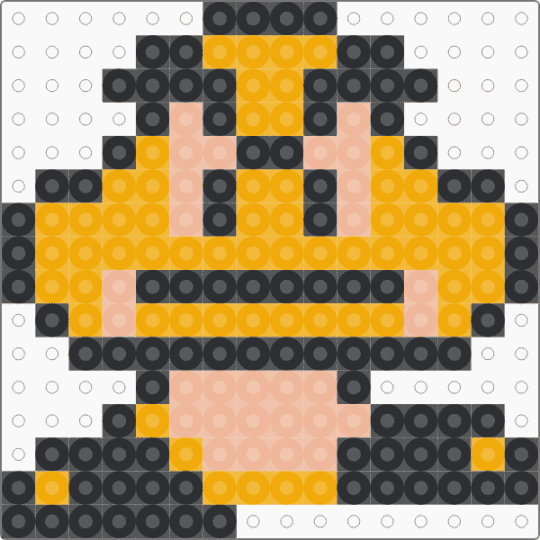 Perler: Super Mario Bros. 3 - Goomba (Page 4) - orange,beige,mario3