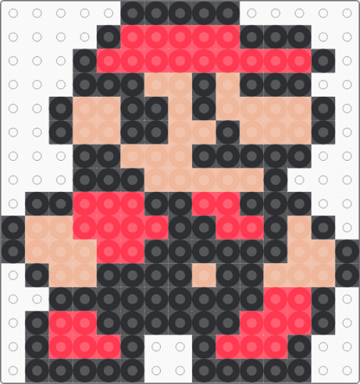 Perler: Super Mario Bros. 3 - Mario Running (Page 5) - red,beige,mario3