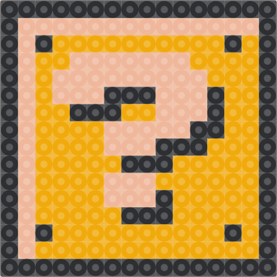 Perler: Super Mario Bros. 3 - Lucky Block (Page 2) - beige,orange,mario3