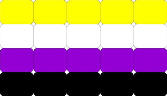 Non binary charm - yellow,purple