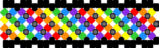 rainbow x cuff - black,orange,green,purple,colorful,cotdboldcolors,rainbow