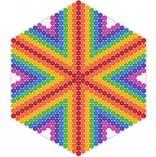 Rainbow coaster - orange,green