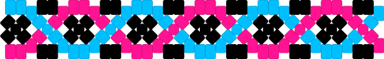 dna x base - pink,light blue,x base,dna cuff