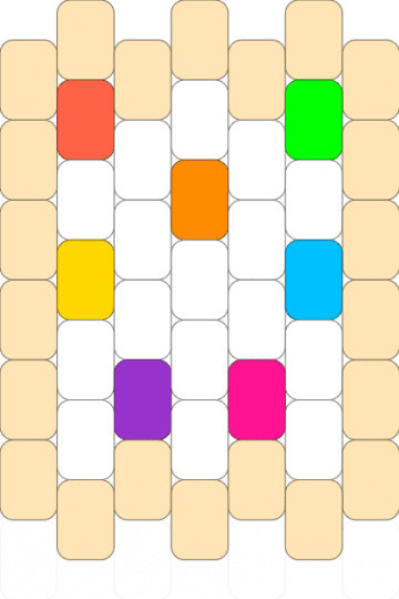 rainbow poptart - beige,poptart,food,charm