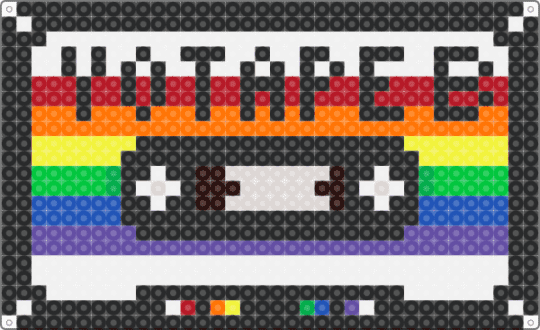 Tape B Cassette - black,white,purple,orange,colorful