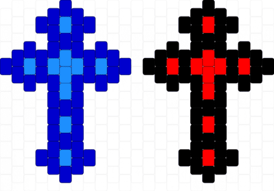 Sonic and shadow crosses :p - purple