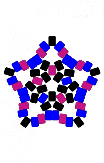 Tv Girl star - blue, pink, purple, tv girl