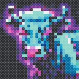 AI “Alien Cow” - cow,neon,alien,ai,extraterrestrial,whimsical,technology,futuristic,animal,blue