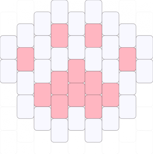 pink cat paw (1/2) - white,pink