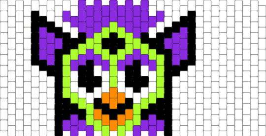 furby multi-stitch (very purple , gen2) - white,purple,green