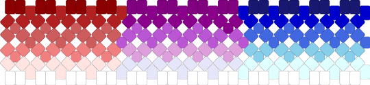 Blue red and purple - red,pink