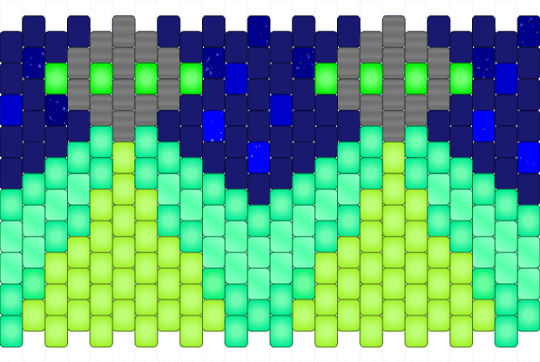 Alien Abduction - purple,green,teal,alien,space ship,horizontal,multi stitch