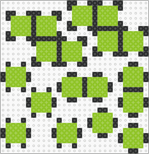 S-Tetrimino (3D) - black, green, tetris