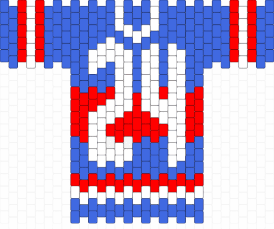 Shane Hollander Hockey Jersey (Pearler Beads) - blue,red