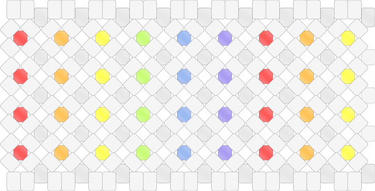 Rainbow x base - white,red,orange,yellow