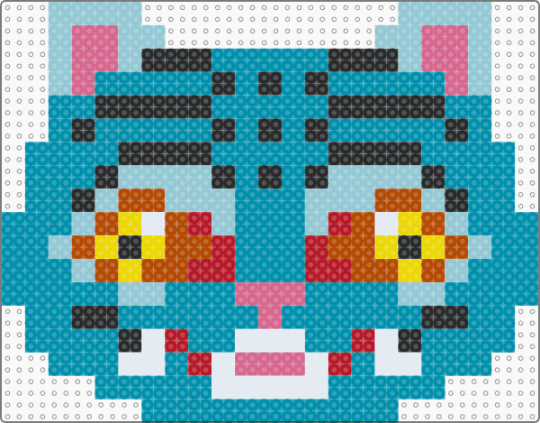 derp tiger - teal
