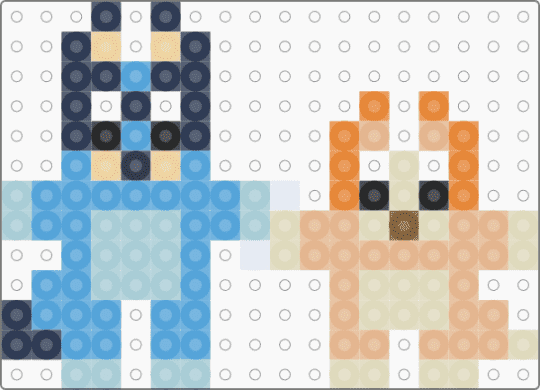 simple bluey bingo - light blue,beige