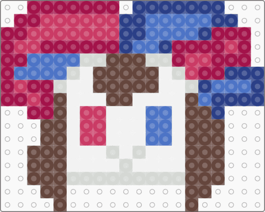 Pomni Tadc ❤️💙✨ - pink,tadcpomnicute,perlerbead
