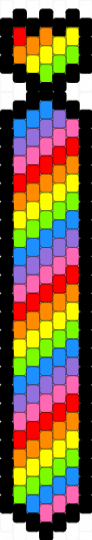 rainbow tie - orange,green,pink,colorful